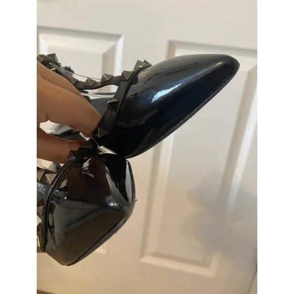 Valentino Garavani noir patent rockstud caged heels pumps - Picture 16 of 16